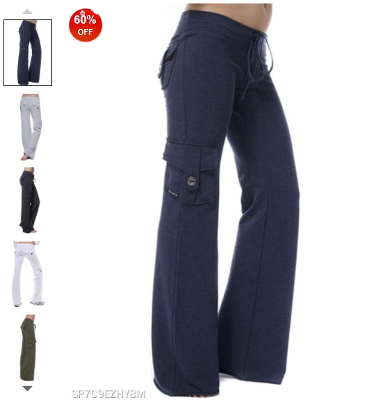 Fashion casual stretch high waist lace-up casual pants sweatpants
